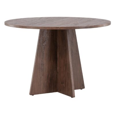 ronde eettafel 110 cm mocca houtfineer Kuna afbeelding 3