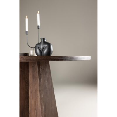 ronde eettafel 110 cm mocca houtfineer Kuna afbeelding 6