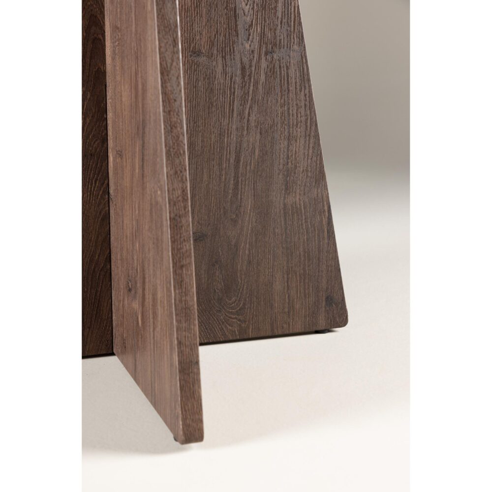 ronde eettafel 110 cm mocca houtfineer Kuna afbeelding 7