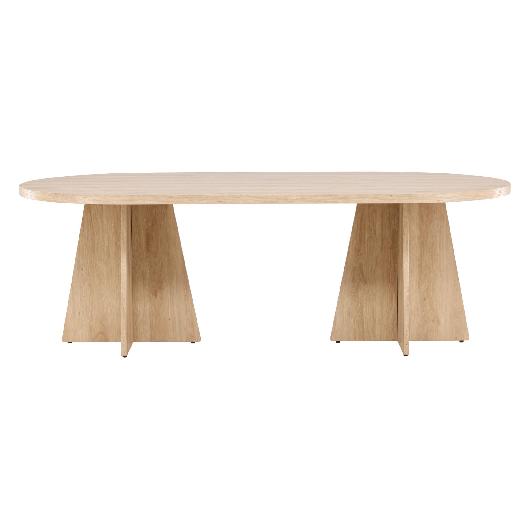 ovale eettafel Kuna naturel hout afbeelding 1