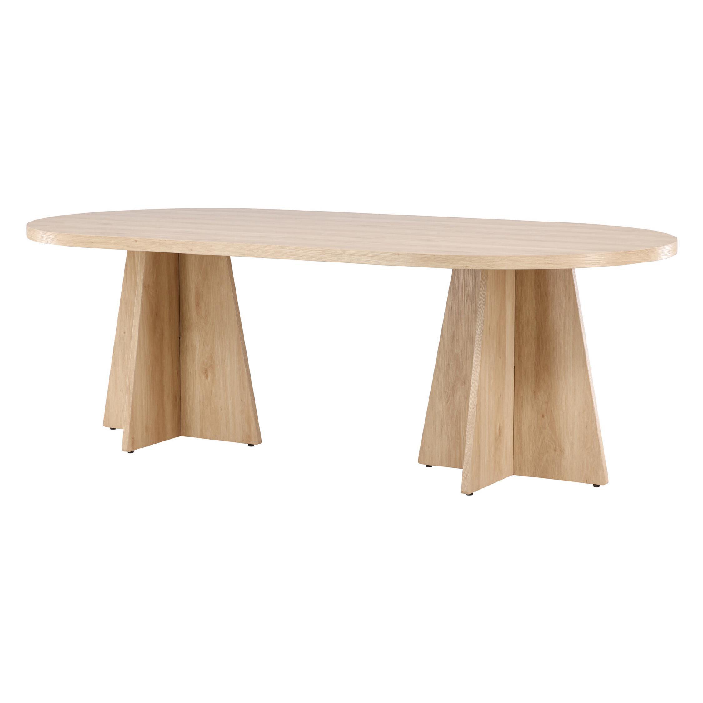 ovale eettafel Kuna naturel hout afbeelding 2