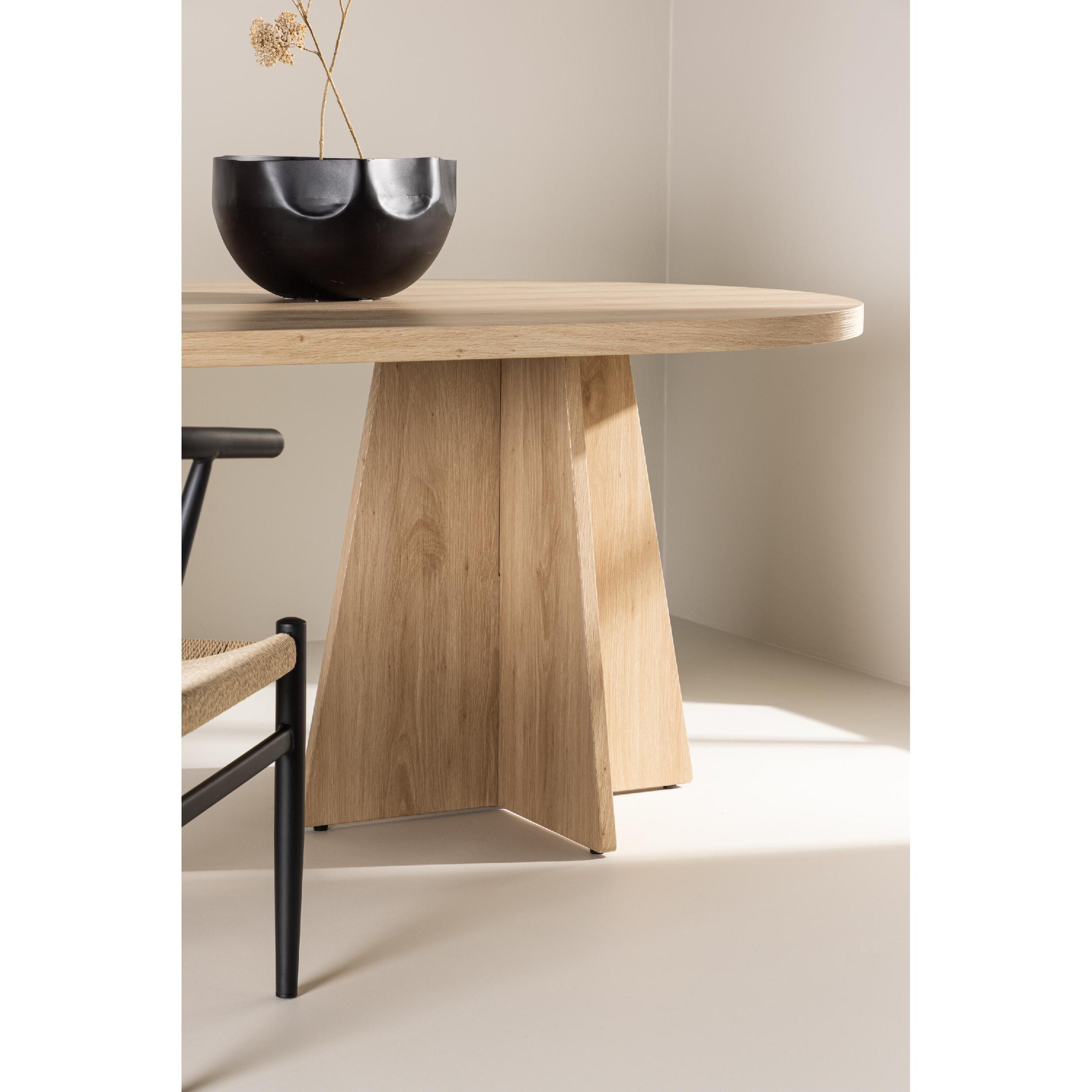 ovale eettafel Kuna naturel hout afbeelding 6