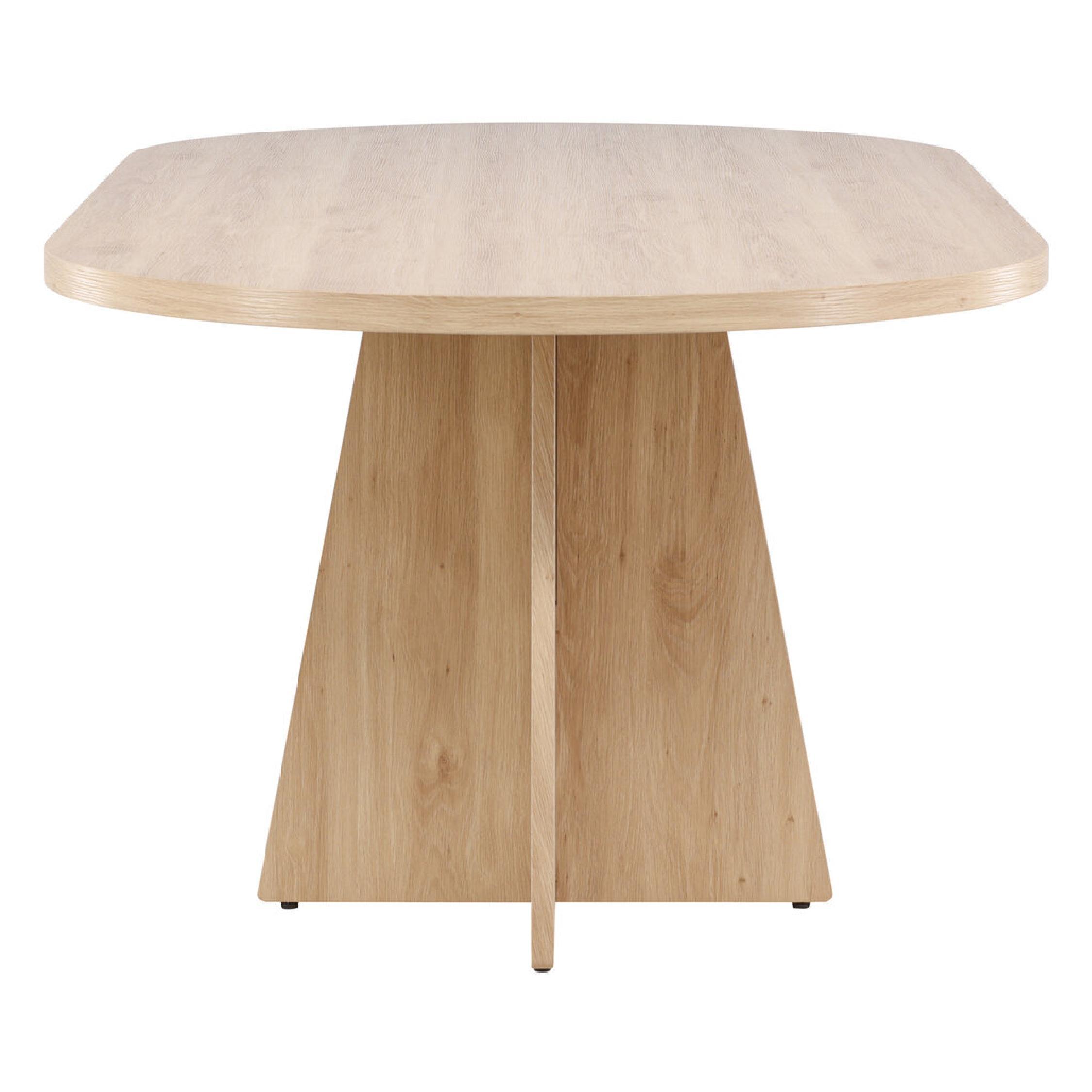 ovale eettafel Kuna naturel hout afbeelding 4