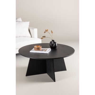 ronde zwarte salontafel Kuna 100 cm afbeelding 7