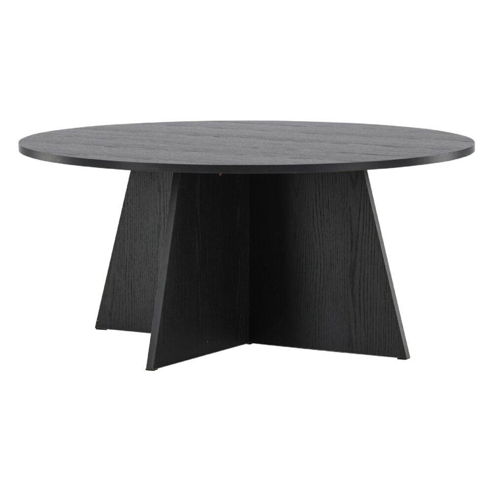 ronde zwarte salontafel Kuna 100 cm afbeelding 2