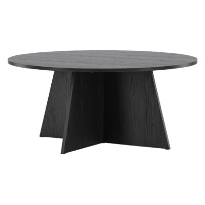 ronde zwarte salontafel Kuna 100 cm afbeelding 2
