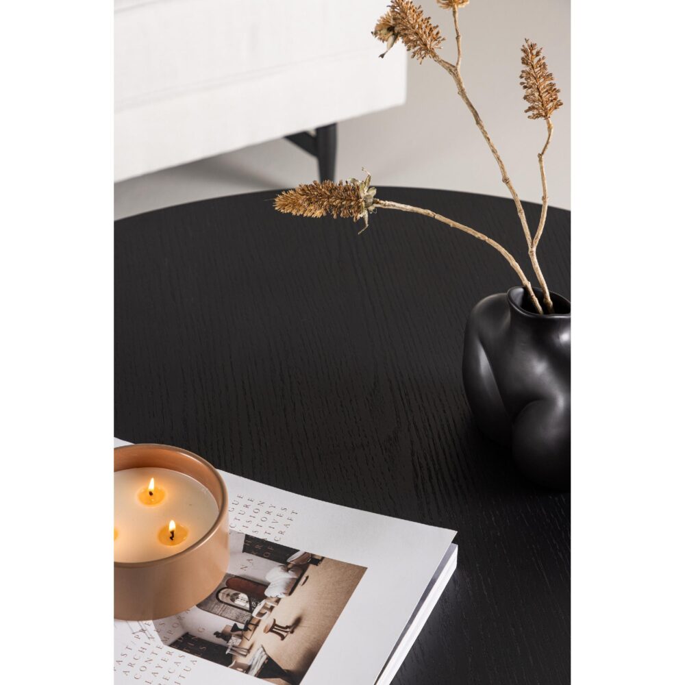 ronde zwarte salontafel Kuna 100 cm afbeelding 6