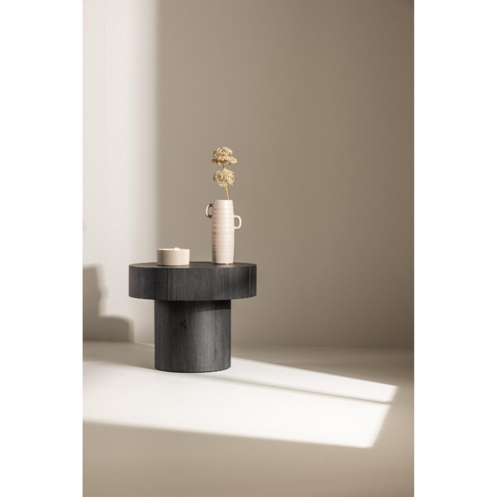 ronde zwarte bijzettafel Kelna 50 cm afbeelding 2