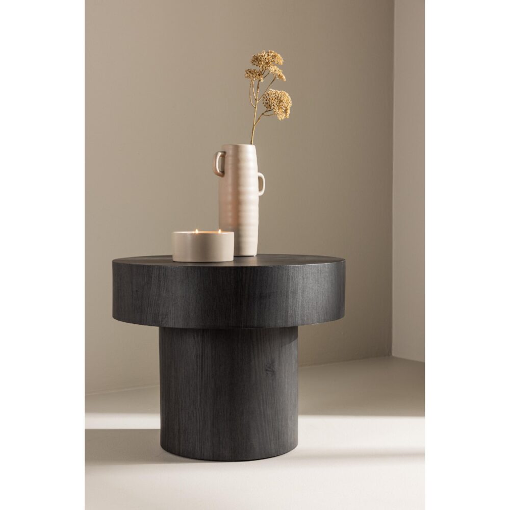 ronde zwarte bijzettafel Kelna 50 cm afbeelding 3