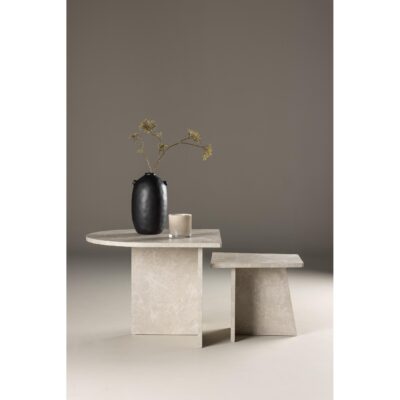 beige marmerlook salontafel set afbeelding 7