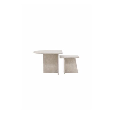beige marmerlook salontafel set afbeelding 1