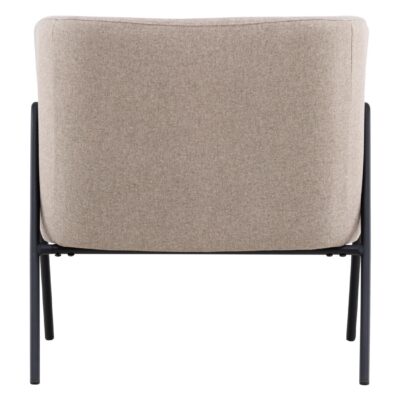 beige stoffen fauteuil met metalen poten afbeelding 7