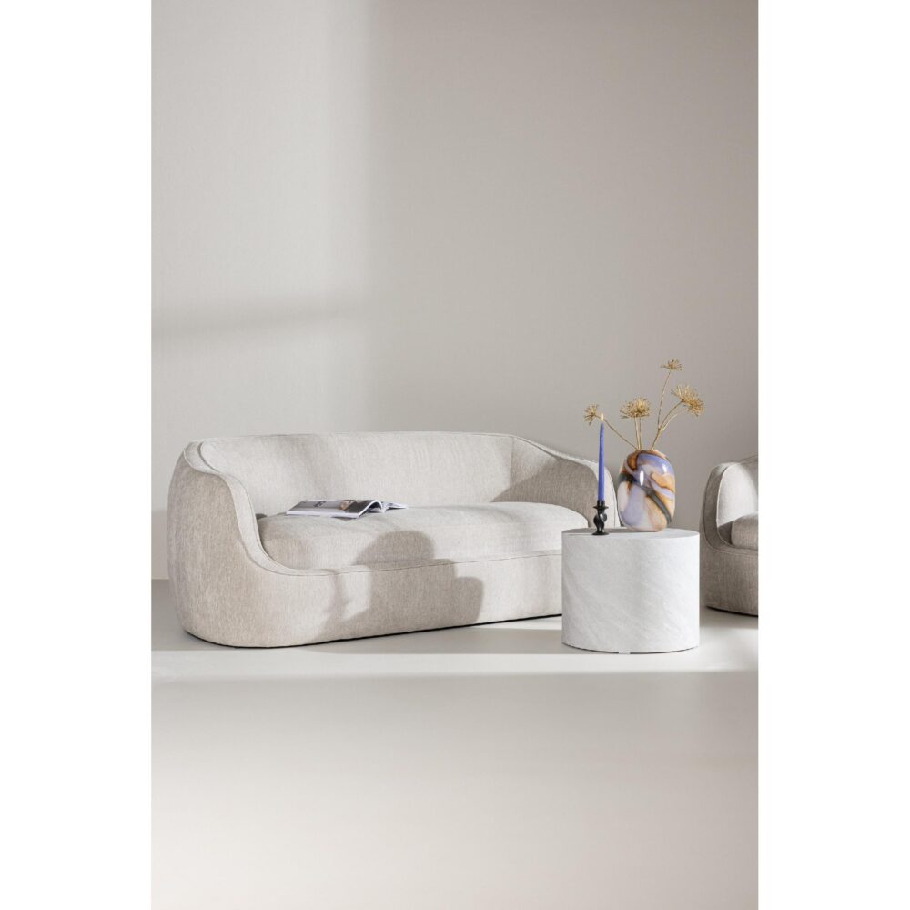 lichtgrijze 3-zits stoffen bank afbeelding 8