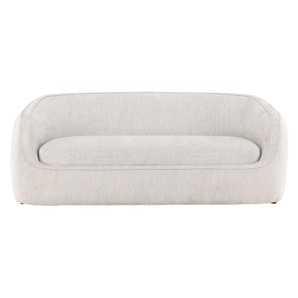 lichtgrijze 3-zits stoffen bank afbeelding 1