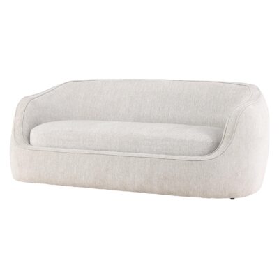 lichtgrijze 3-zits stoffen bank afbeelding 2