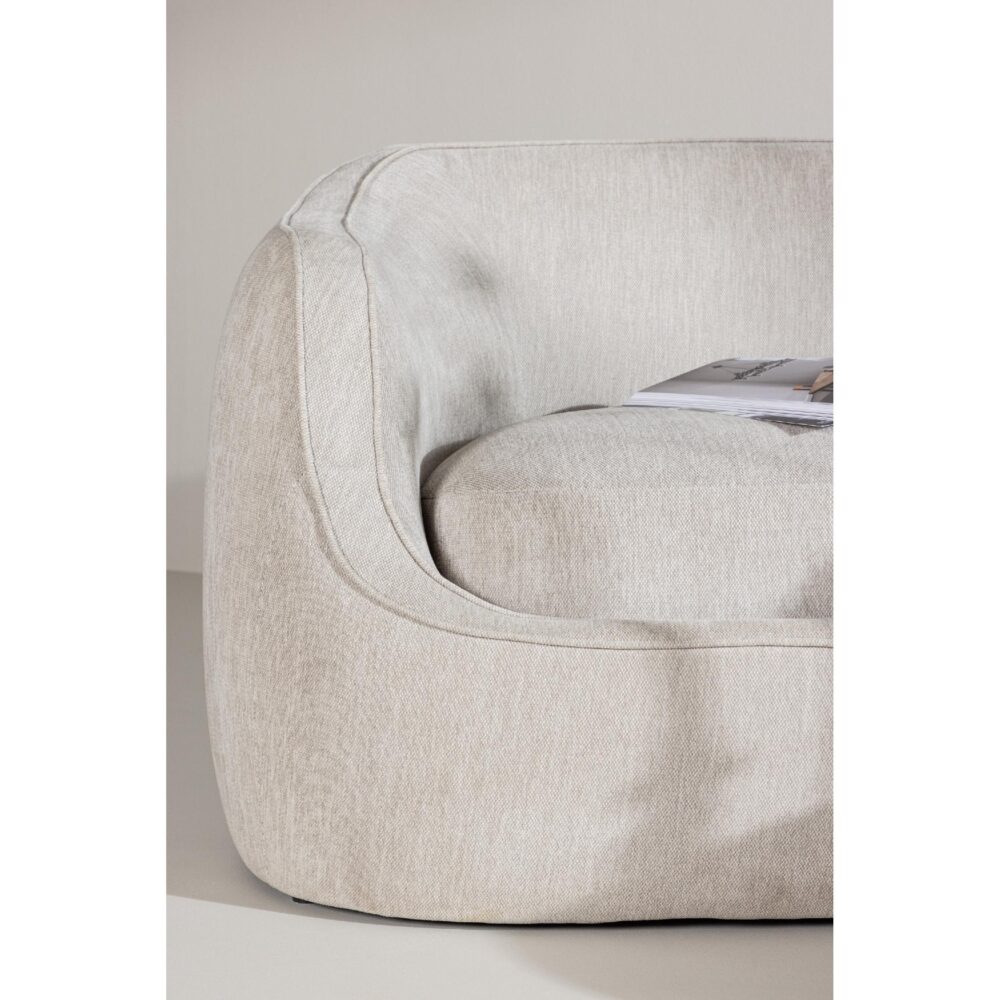 lichtgrijze 3-zits stoffen bank afbeelding 10