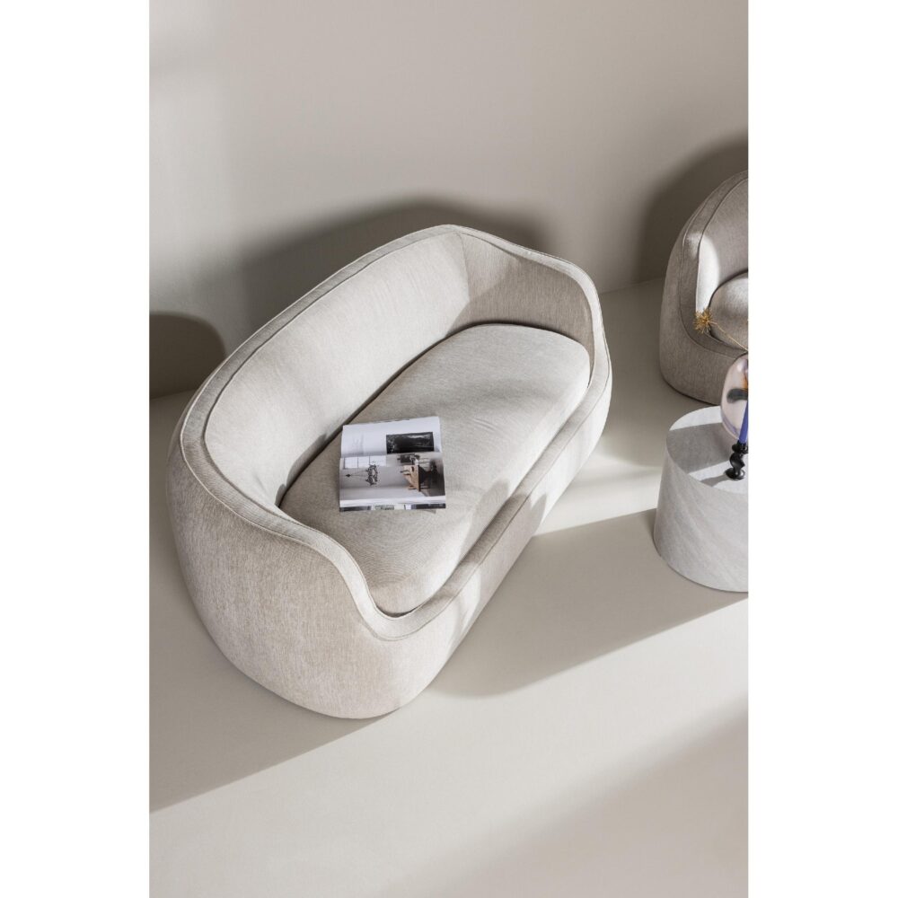 lichtgrijze 3-zits stoffen bank afbeelding 12