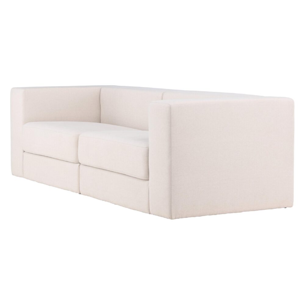 witte 3-zits bank linnenlook Arvo afbeelding 3