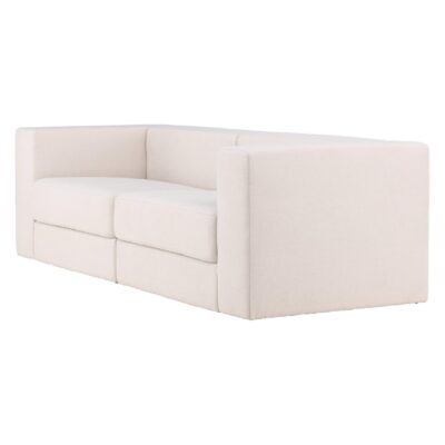 witte 3-zits bank linnenlook Arvo afbeelding 3