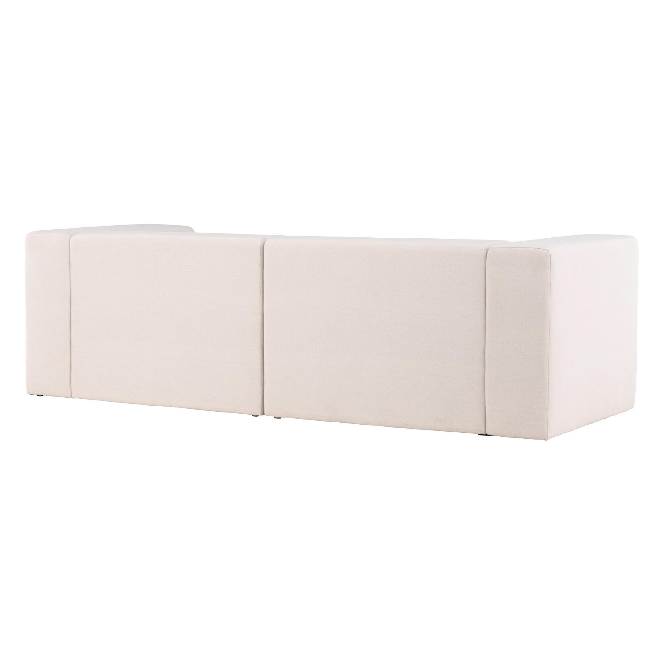 witte 3-zits bank linnenlook Arvo afbeelding 8