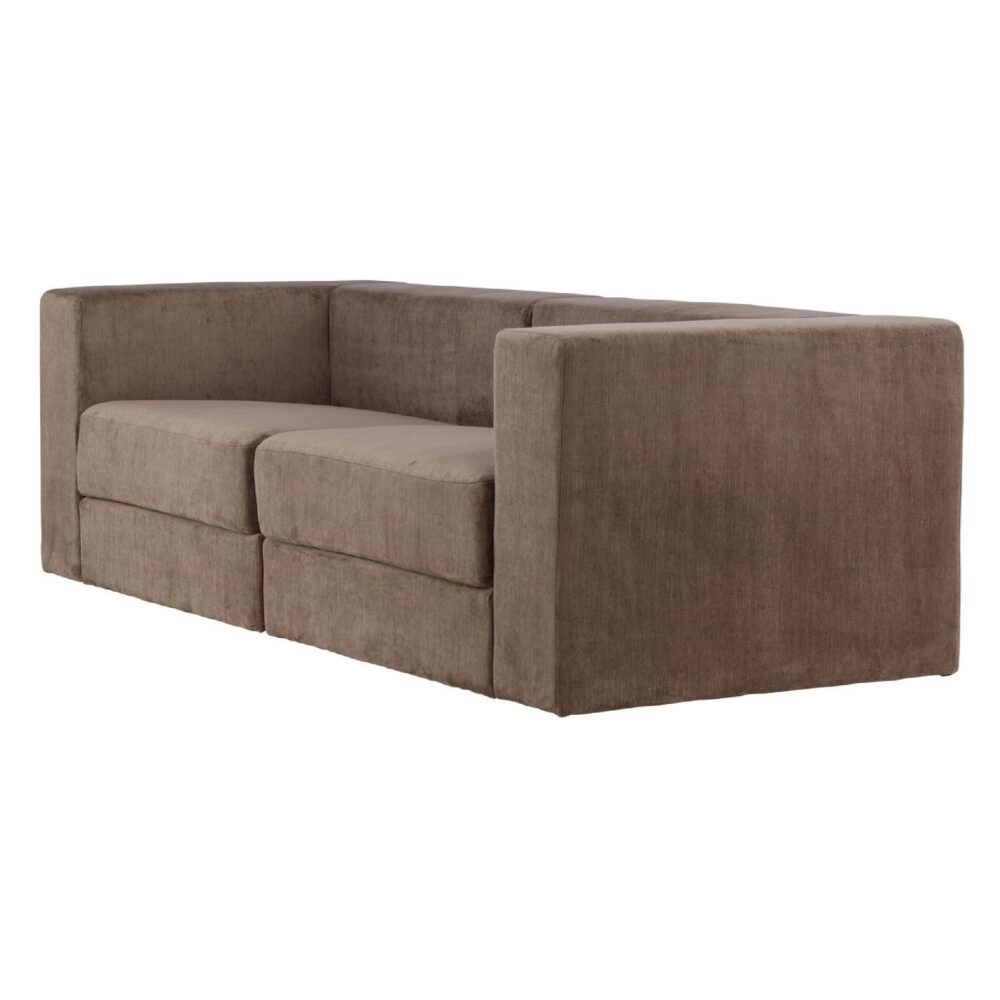 Arvo bruine linnenlook 3 zits bank afbeelding 3