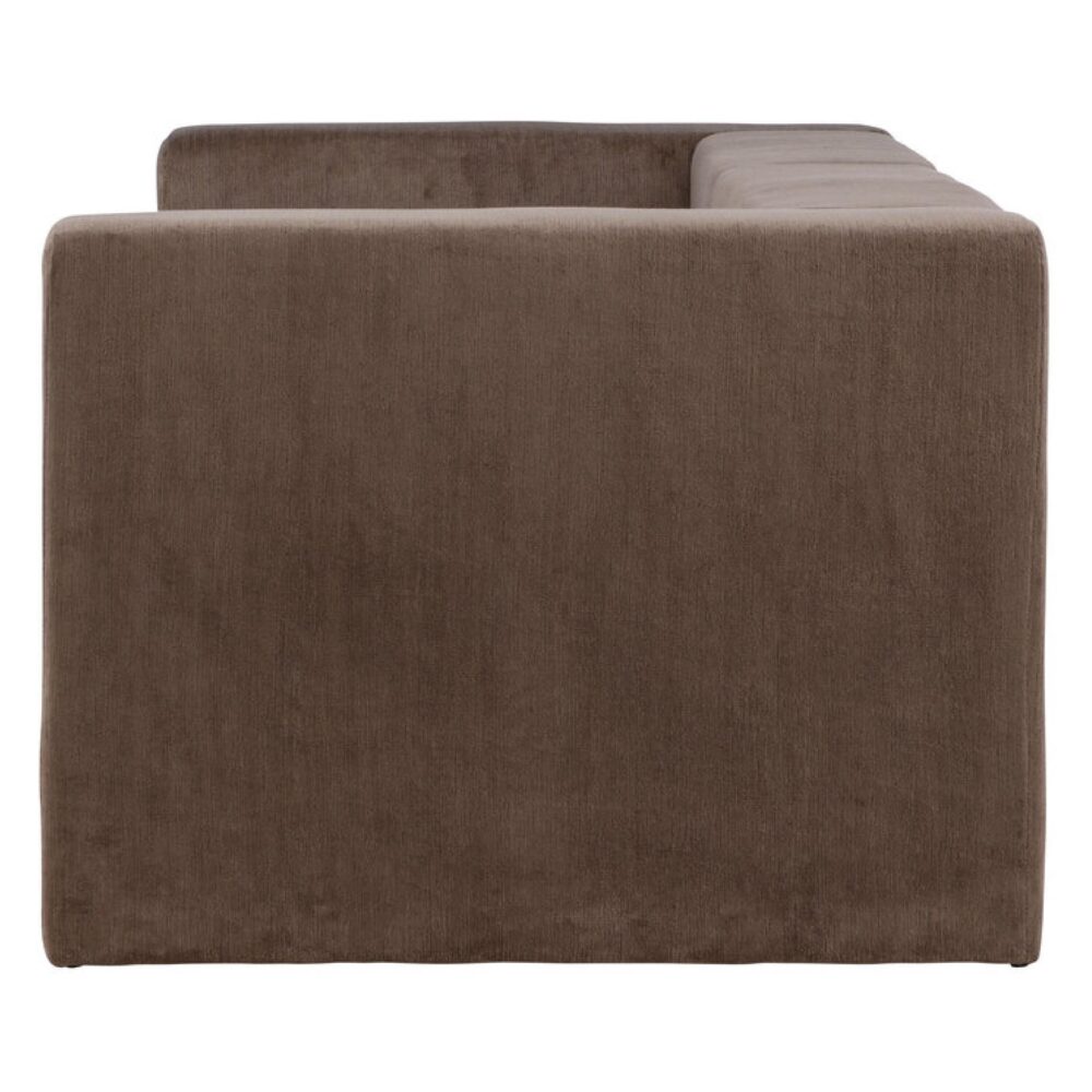 Arvo bruine linnenlook 3 zits bank afbeelding 4
