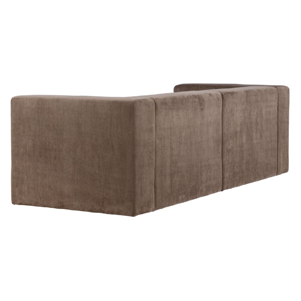 Arvo bruine linnenlook 3 zits bank afbeelding 5