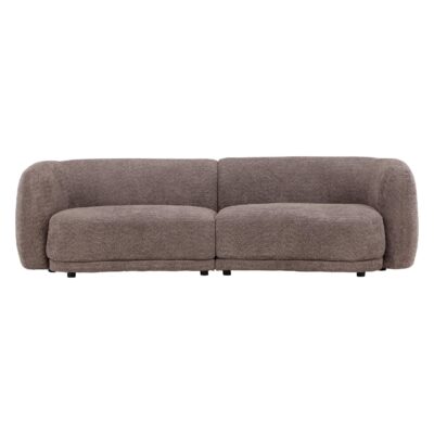 bruine bouclé 3-zits bank Meli afbeelding 1