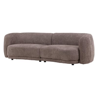 bruine bouclé 3-zits bank Meli afbeelding 2