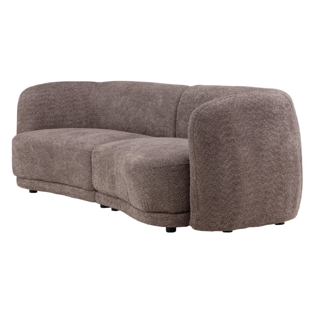 bruine bouclé 3-zits bank Meli afbeelding 3