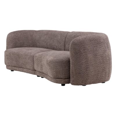 bruine bouclé 3-zits bank Meli afbeelding 3