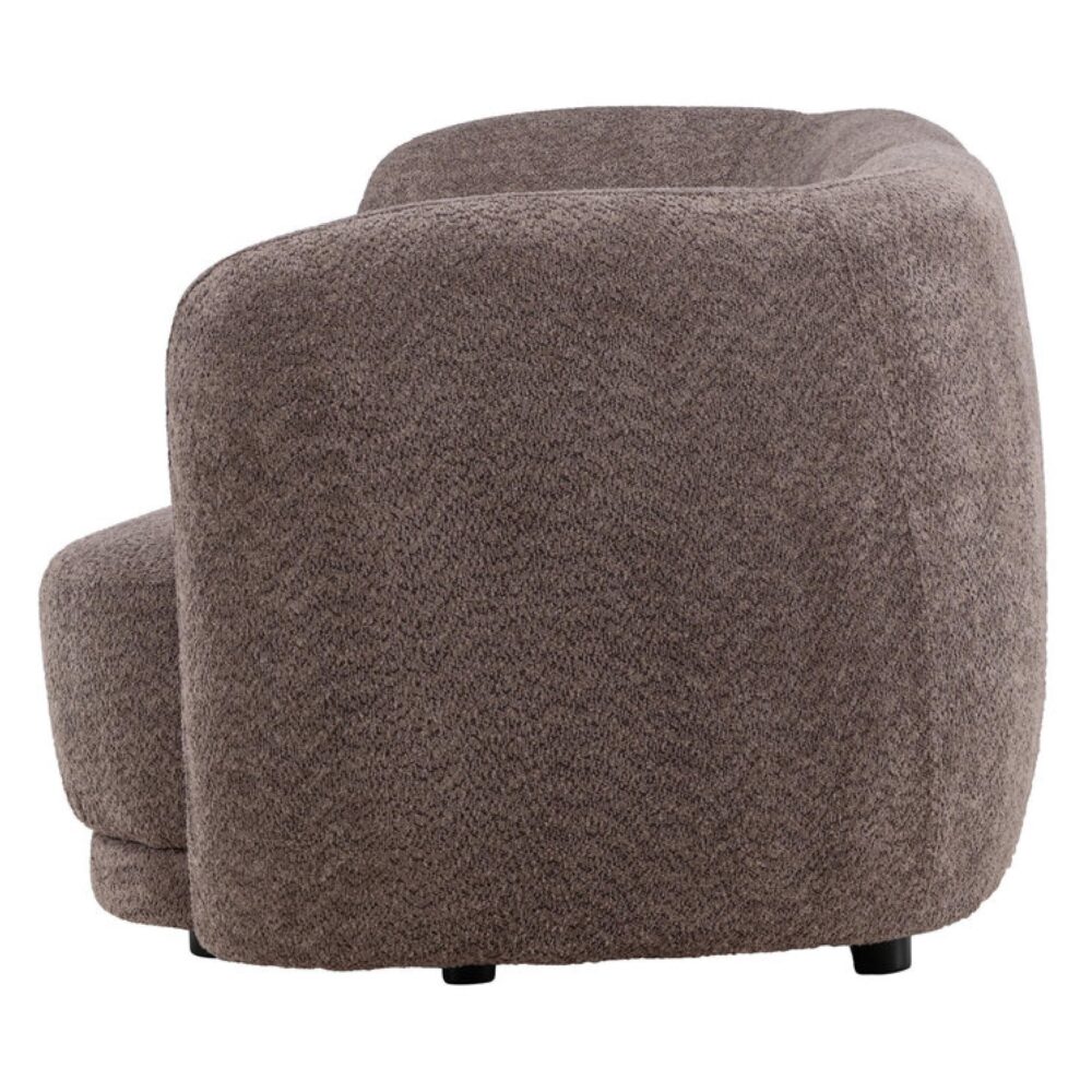 bruine bouclé 3-zits bank Meli afbeelding 4