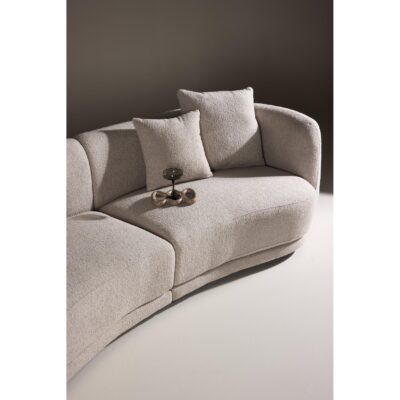 beige bouclé 3-zits bank Meli afbeelding 12