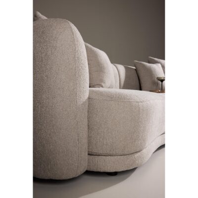 beige bouclé 3-zits bank Meli afbeelding 13