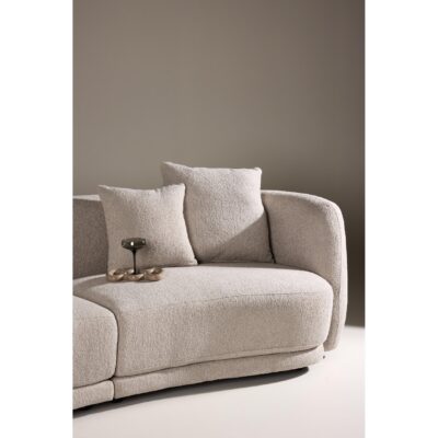 beige bouclé 3-zits bank Meli afbeelding 8