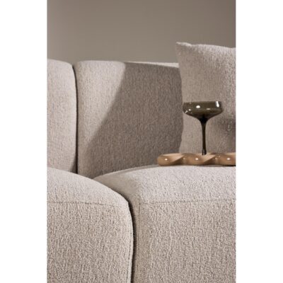 beige bouclé 3-zits bank Meli afbeelding 9