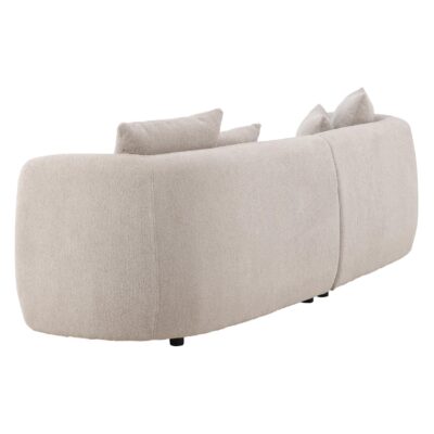 beige bouclé 3-zits bank Meli afbeelding 5