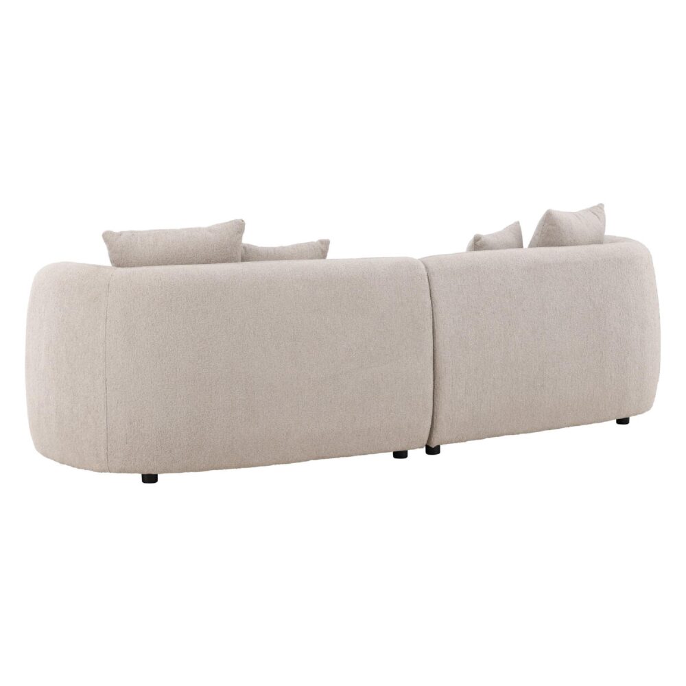 beige bouclé 3-zits bank Meli afbeelding 6