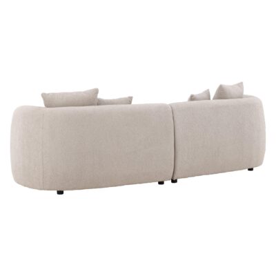 beige bouclé 3-zits bank Meli afbeelding 6