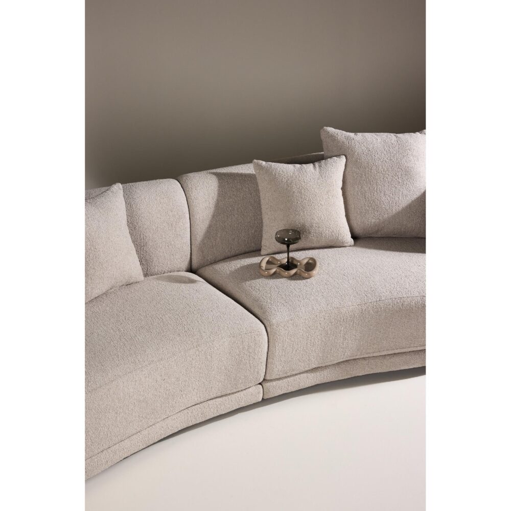 beige bouclé 3-zits bank Meli afbeelding 10