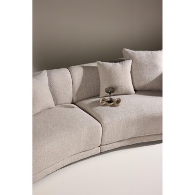 beige bouclé 3-zits bank Meli afbeelding 10