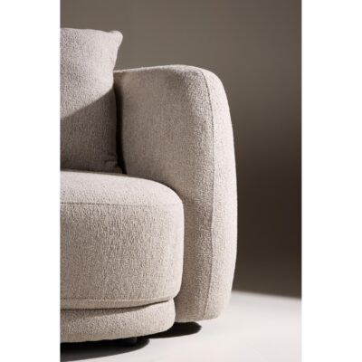 beige bouclé 3-zits bank Meli afbeelding 11