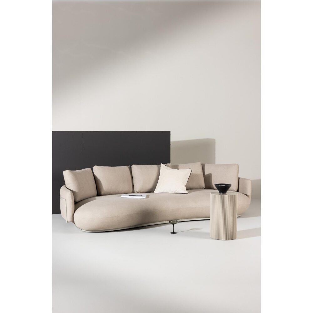 beige 4-zits loungebank stof afbeelding 8