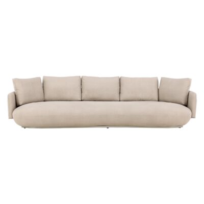 beige 4-zits loungebank stof afbeelding 1