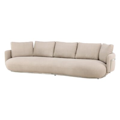 beige 4-zits loungebank stof afbeelding 2