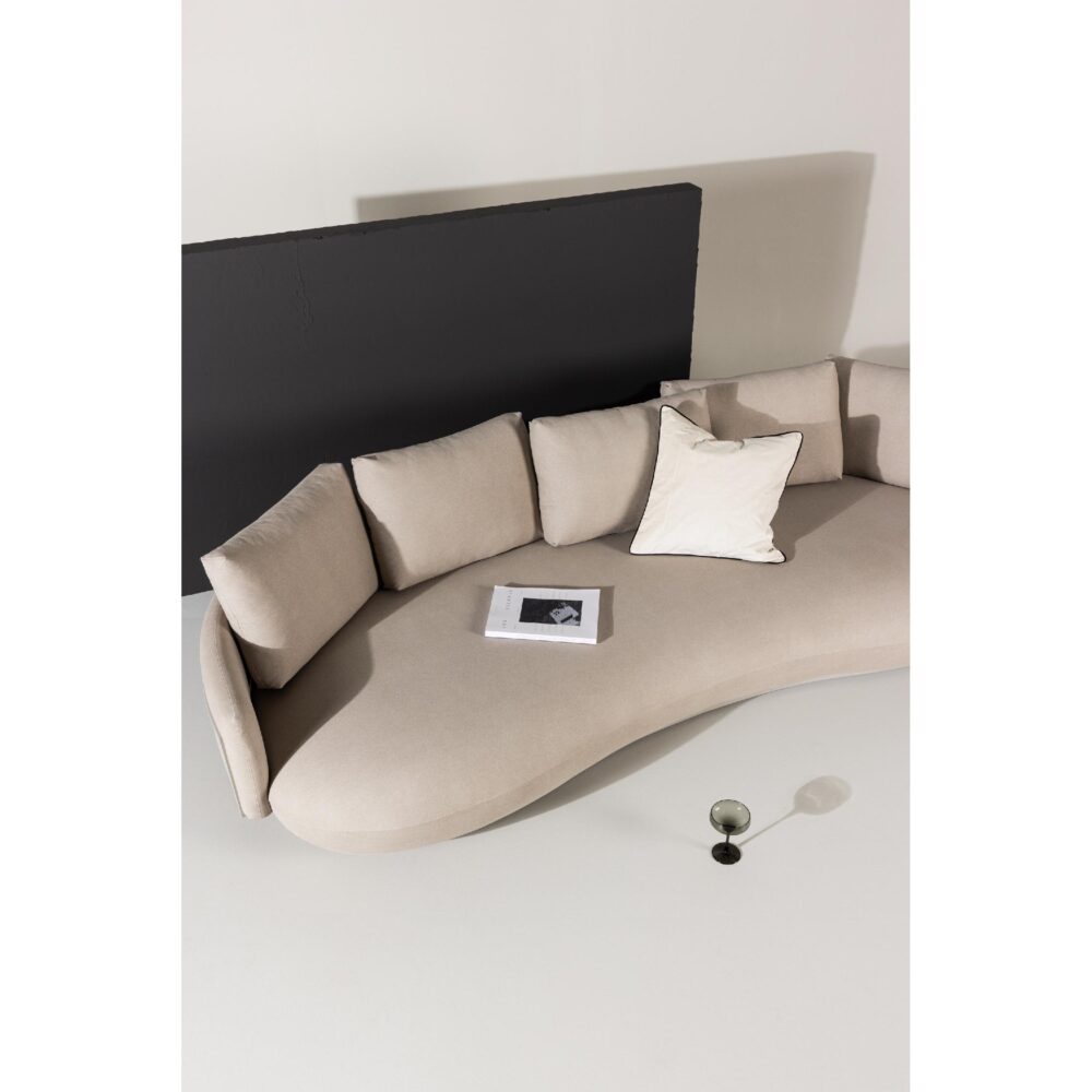 beige 4-zits loungebank stof afbeelding 11