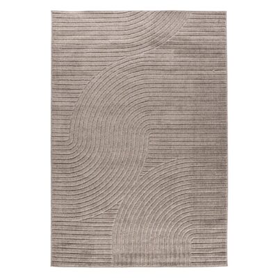 modern bruin gestreept vloerkleed 230x160 afbeelding 1