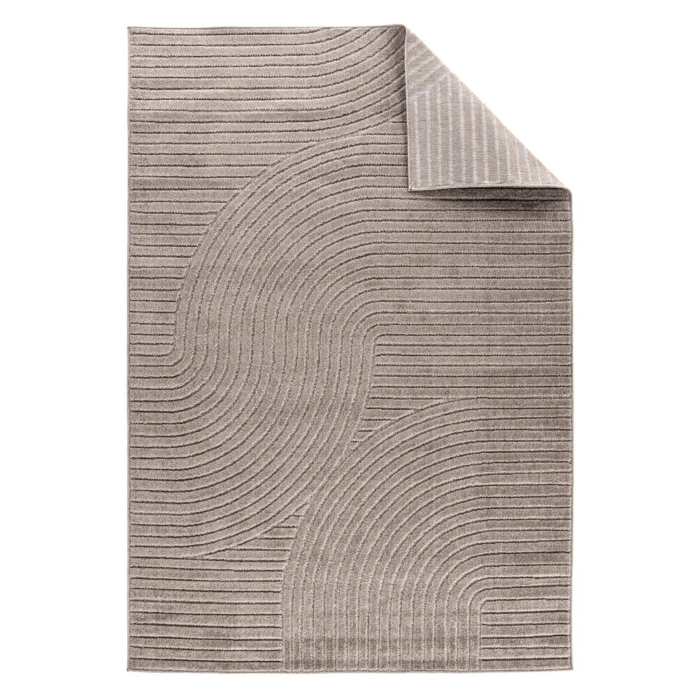 modern bruin gestreept vloerkleed 230x160 afbeelding 2