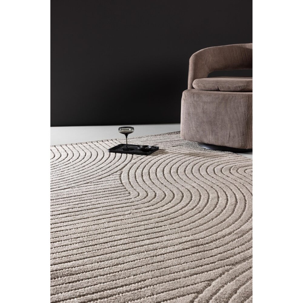 modern bruin gestreept vloerkleed 230x160 afbeelding 6