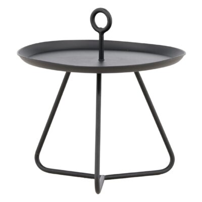 ronde stalen bijzettafel zwart afbeelding 1